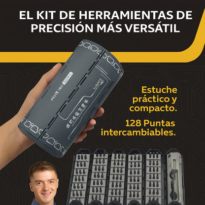 Kit Destornilladores de Precisión 128 en 1 – Profesional y Compacto
