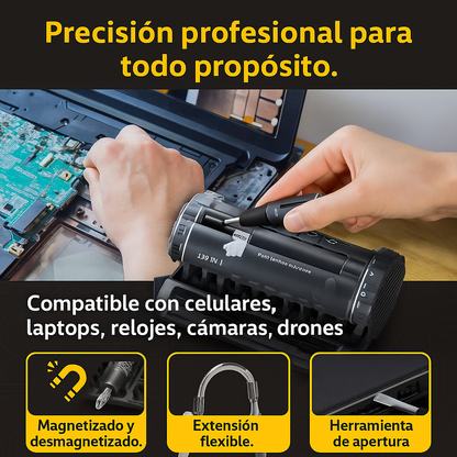 Kit Destornilladores de Precisión 128 en 1 – Profesional y Compacto
