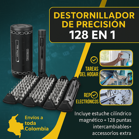 Kit Destornilladores de Precisión 128 en 1 – Profesional y Compacto